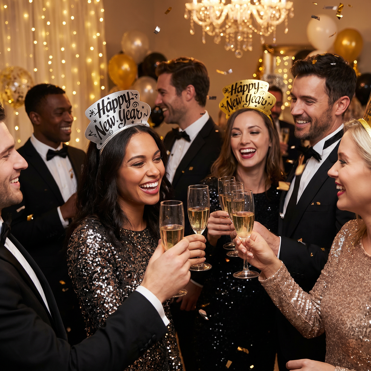 Bulk Silver and Gold New Year Tiaras (72 per Case)