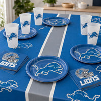 Bulk Detroit Lions Plastic Table Covers (12 per Case)