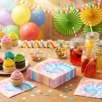 Bulk Tie Dye Party Beverage Napkins (192 per Case)