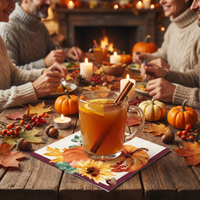 Bulk Fall Feast Paper Beverage Napkin (Case of 192)