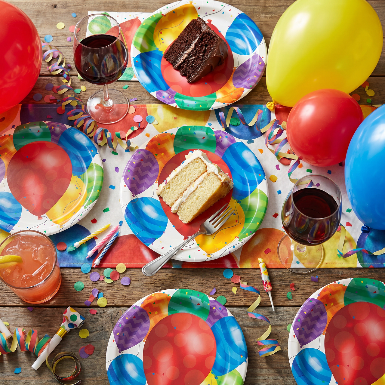 Bulk Balloon Blast 9 inch Paper Dinner Plate (96 per Case)