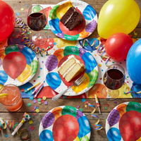 Bulk Balloon Blast 9 inch Paper Dinner Plate (96 per Case)