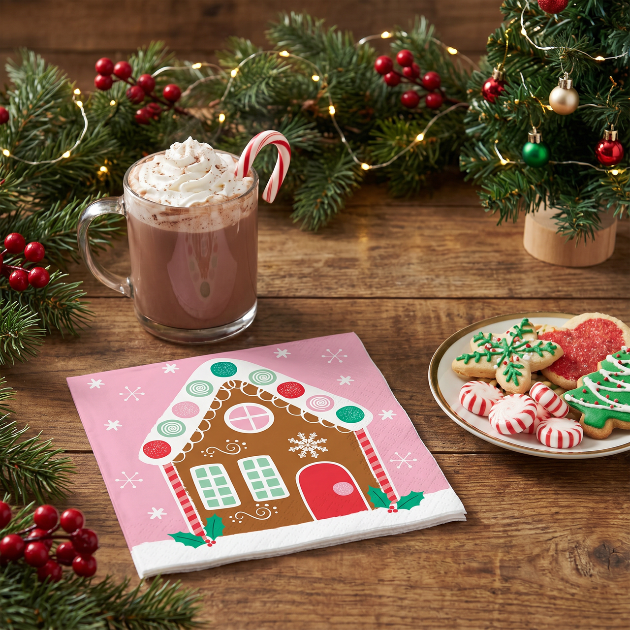Bulk Holiday Sweets Beverage Napkin (192 per Case)