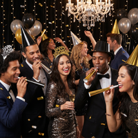 Bulk Black Silver Gold New Year Wearables Kit for 10 (6 Kits per Case)