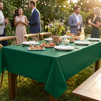 Bulk Hunter Green Plastic Table Covers 54 inch x 108 inch (12 per Case)