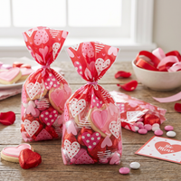 Bulk Hearts Cello Bags w/ Twist Ties (Case of 240)