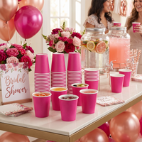 Bulk Hot Magenta 9 oz Hot & Cold Paper Cups (240 per Case)