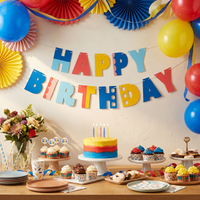 Bulk Party Patterns Letter Banner (12 per Case)