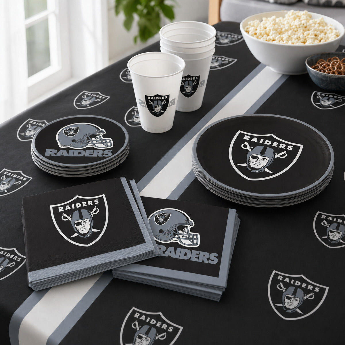 Bulk Las Vegas Raiders Paper Dessert Plates (96 per Case)