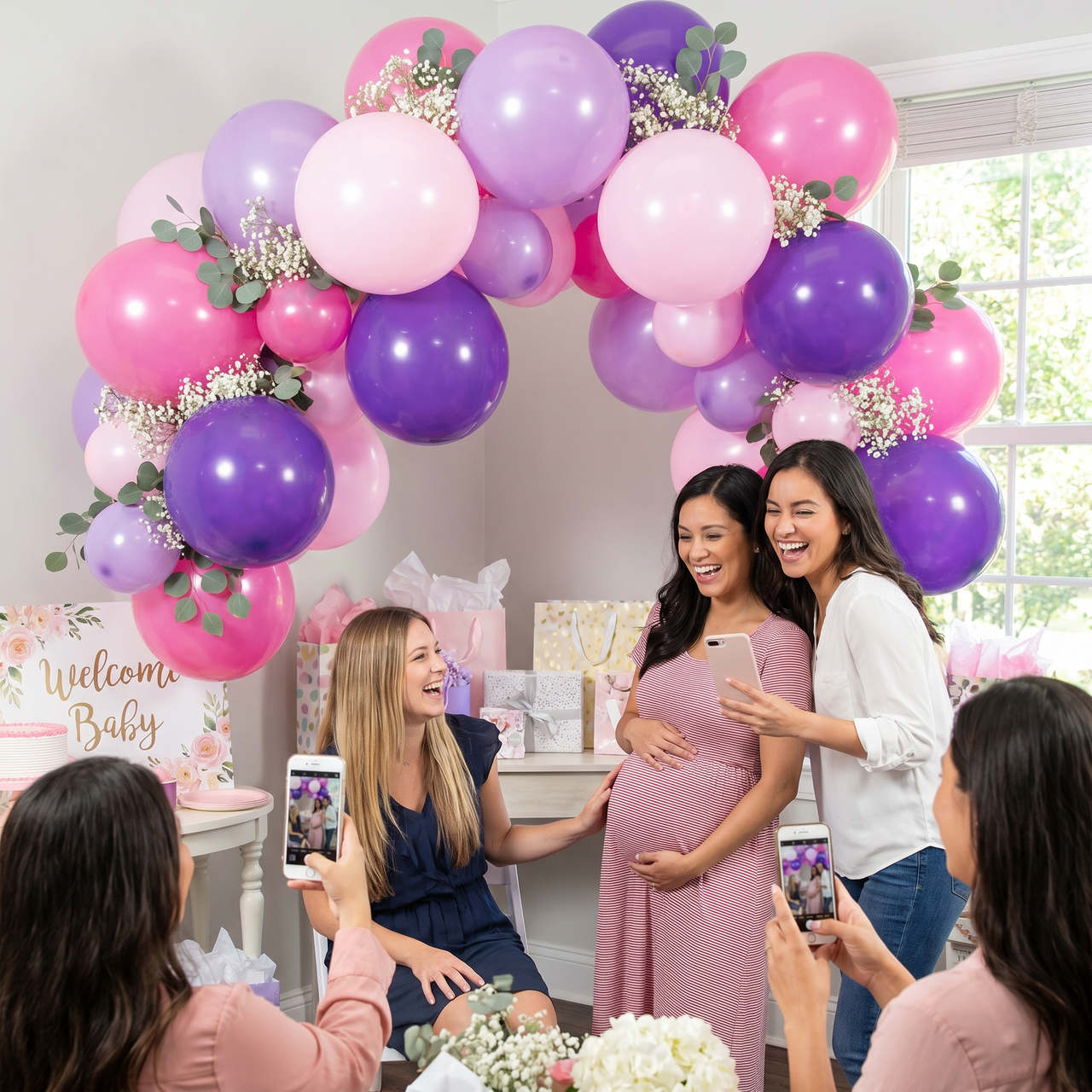 Bulk Pink and Purple Six Foot Balloon Arch Kit (6 Kits per Case)
