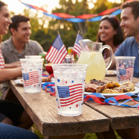 Bulk Patriotic 16oz Plastic Cup (96 per Case)