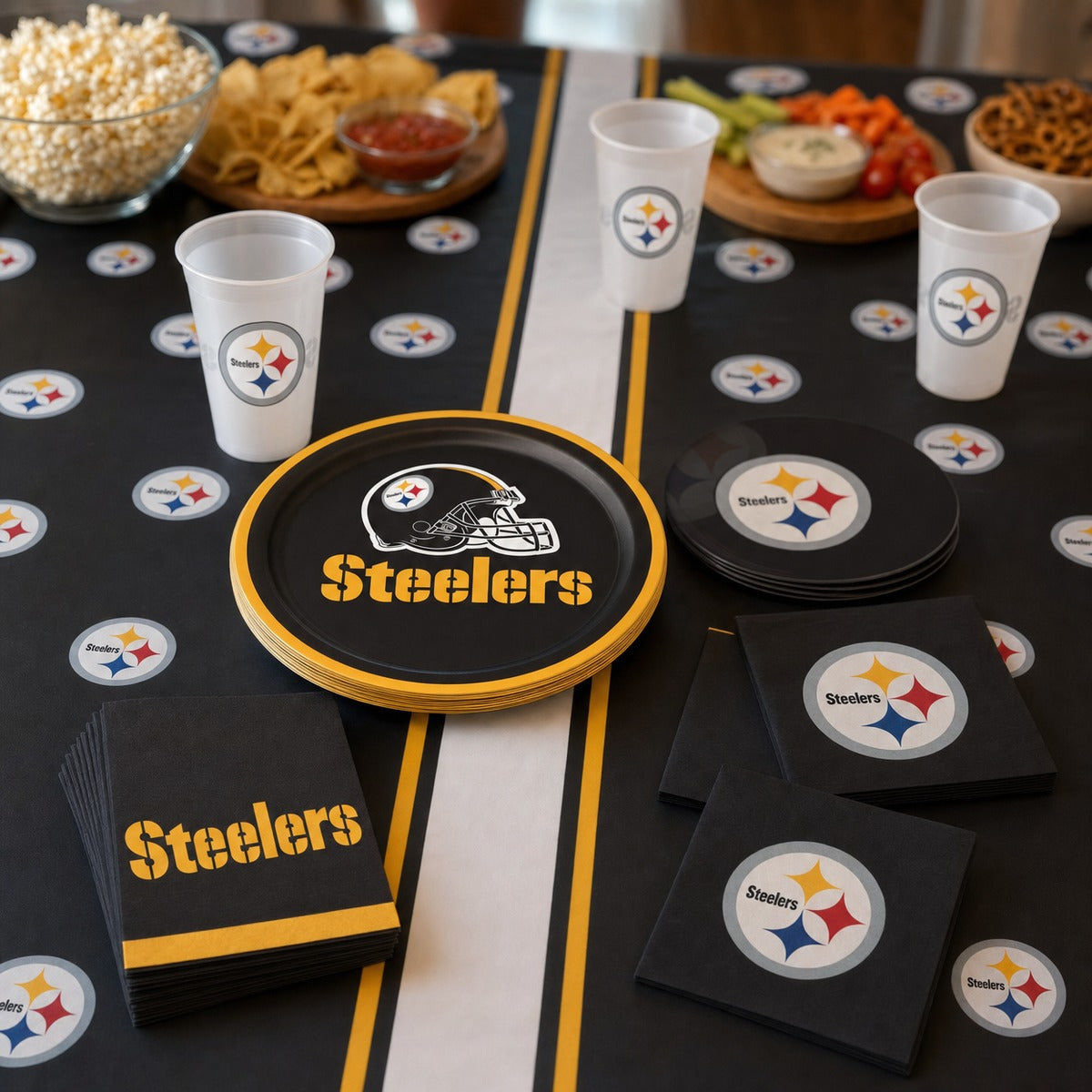 Bulk Pittsburgh Steelers Paper Dinner Plates (96 per Case)