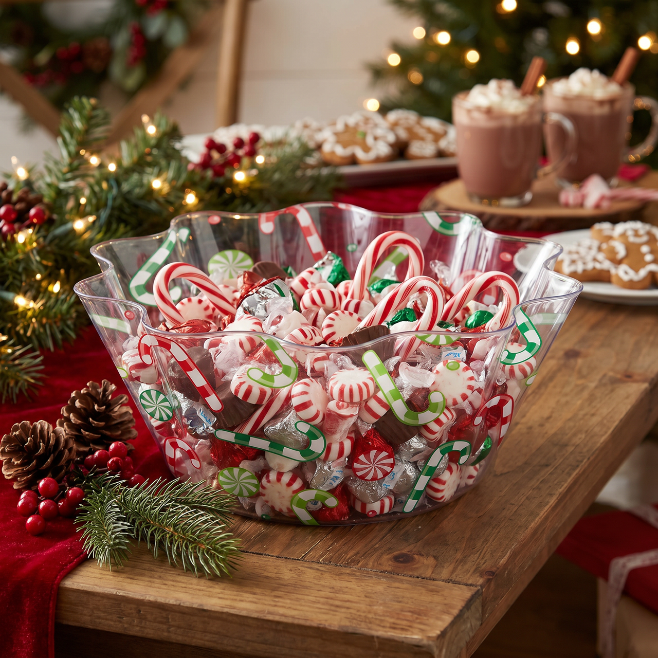 Bulk Christmas Candy Fluted Bowl (12 per Case)