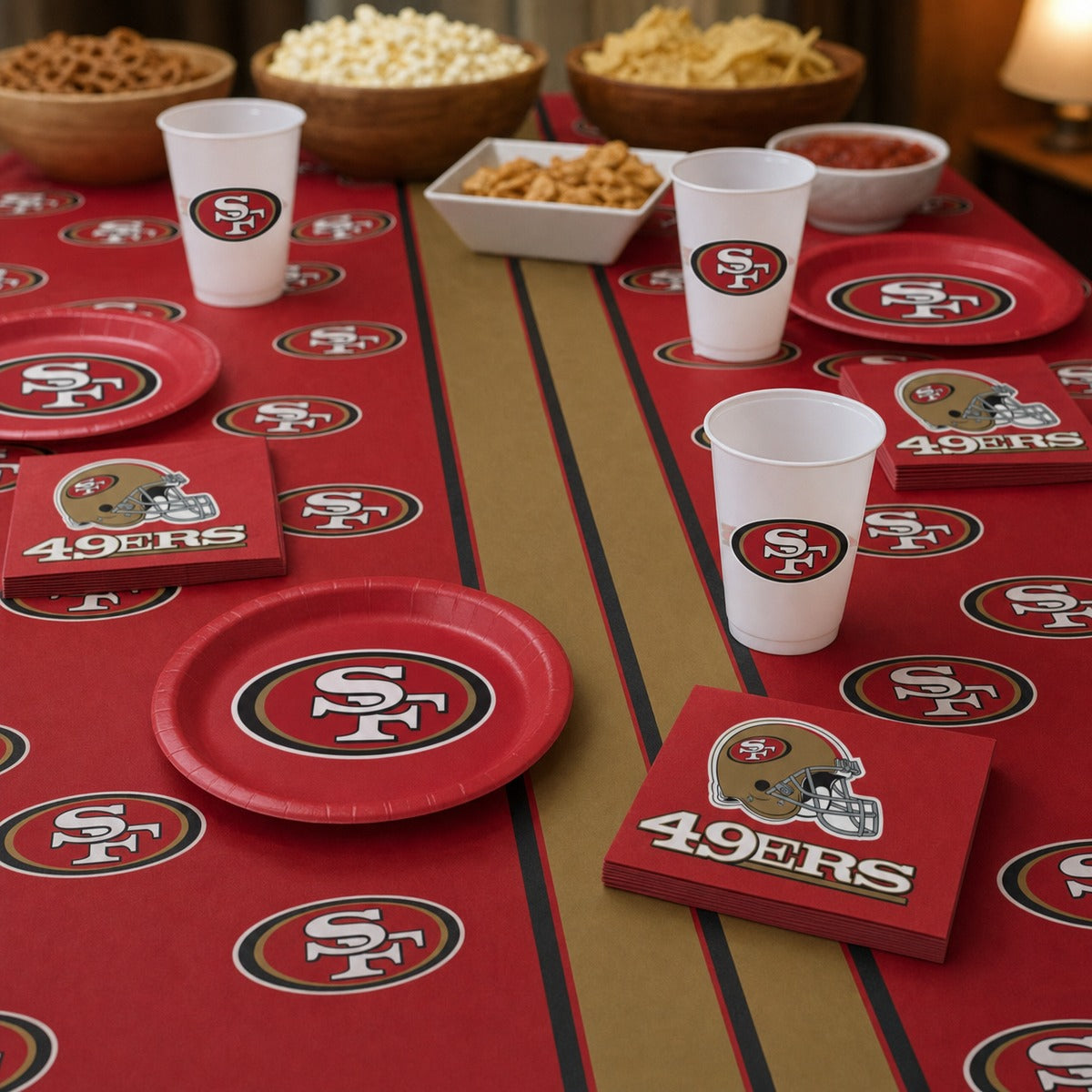 Bulk San Francisco 49ers Paper Dinner Plates (96 per Case)