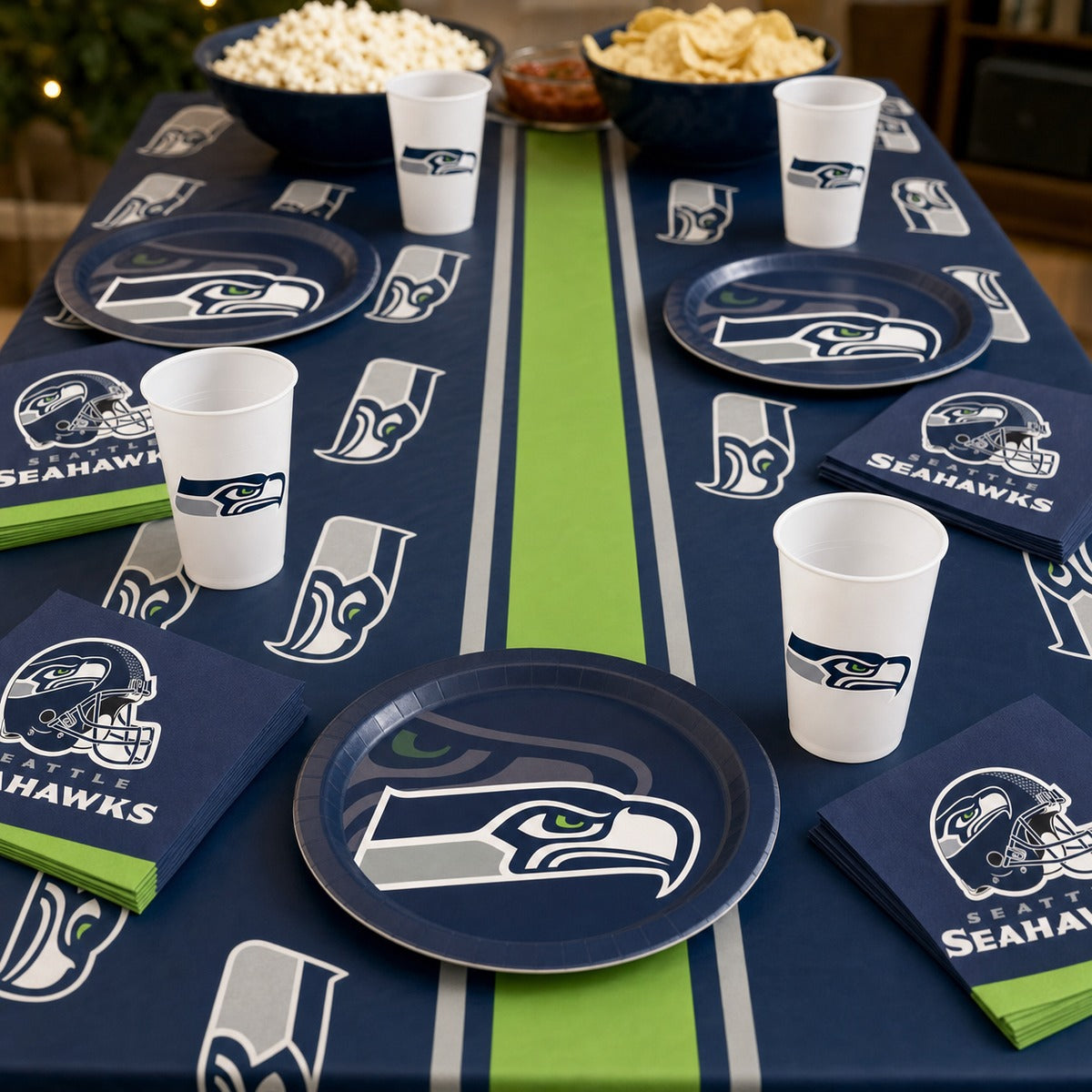 Bulk Seattle Seahawks Paper Dinner Plates (96 per Case)