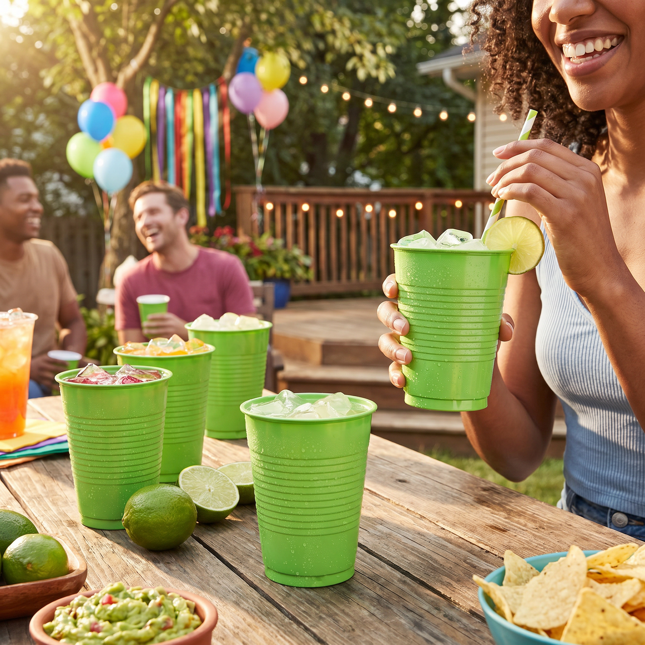 Bulk Fresh Lime 16 oz Plastic Cups (240 per Case)