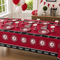 Bulk University of Alabama Crimson Tide Plastic Table Covers (12 per Case)