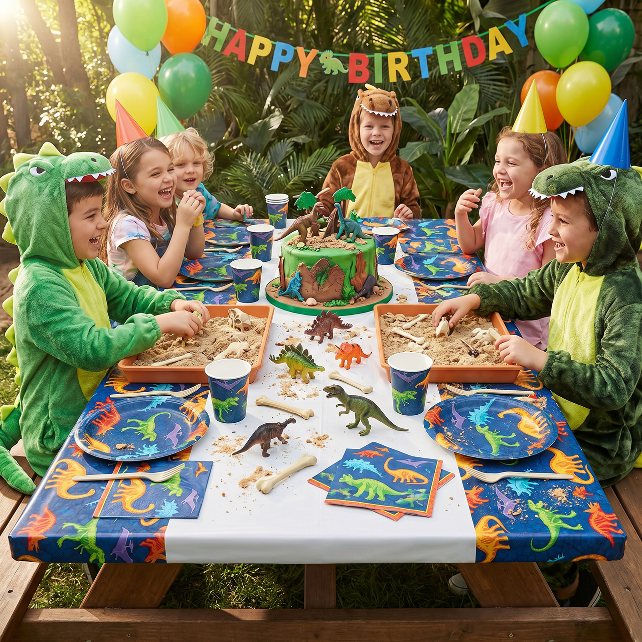 Bulk Dino Dig Plastic Table Covers (12 per Case)