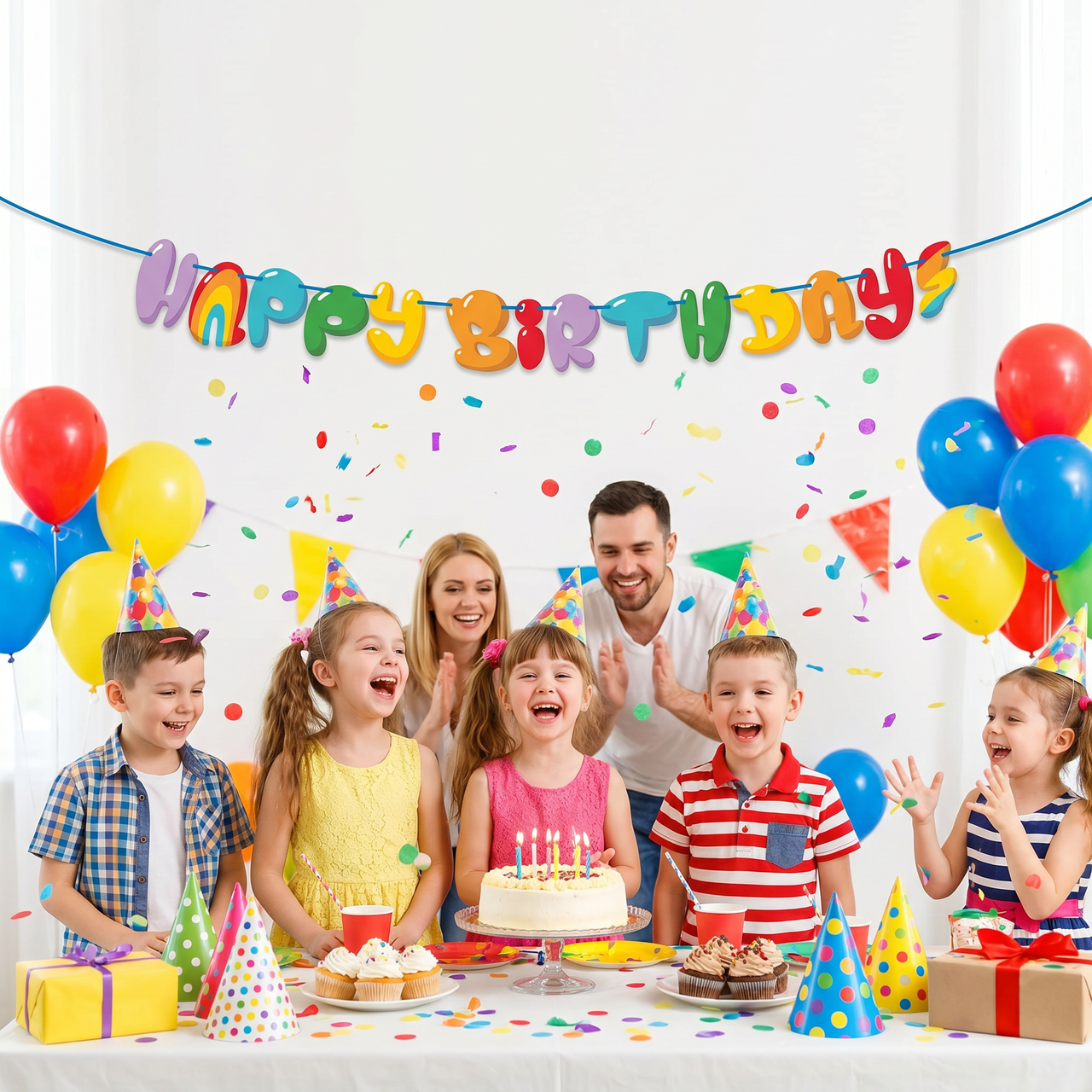 Bulk Bubbly Birthday Letter Banner (12 per Case)
