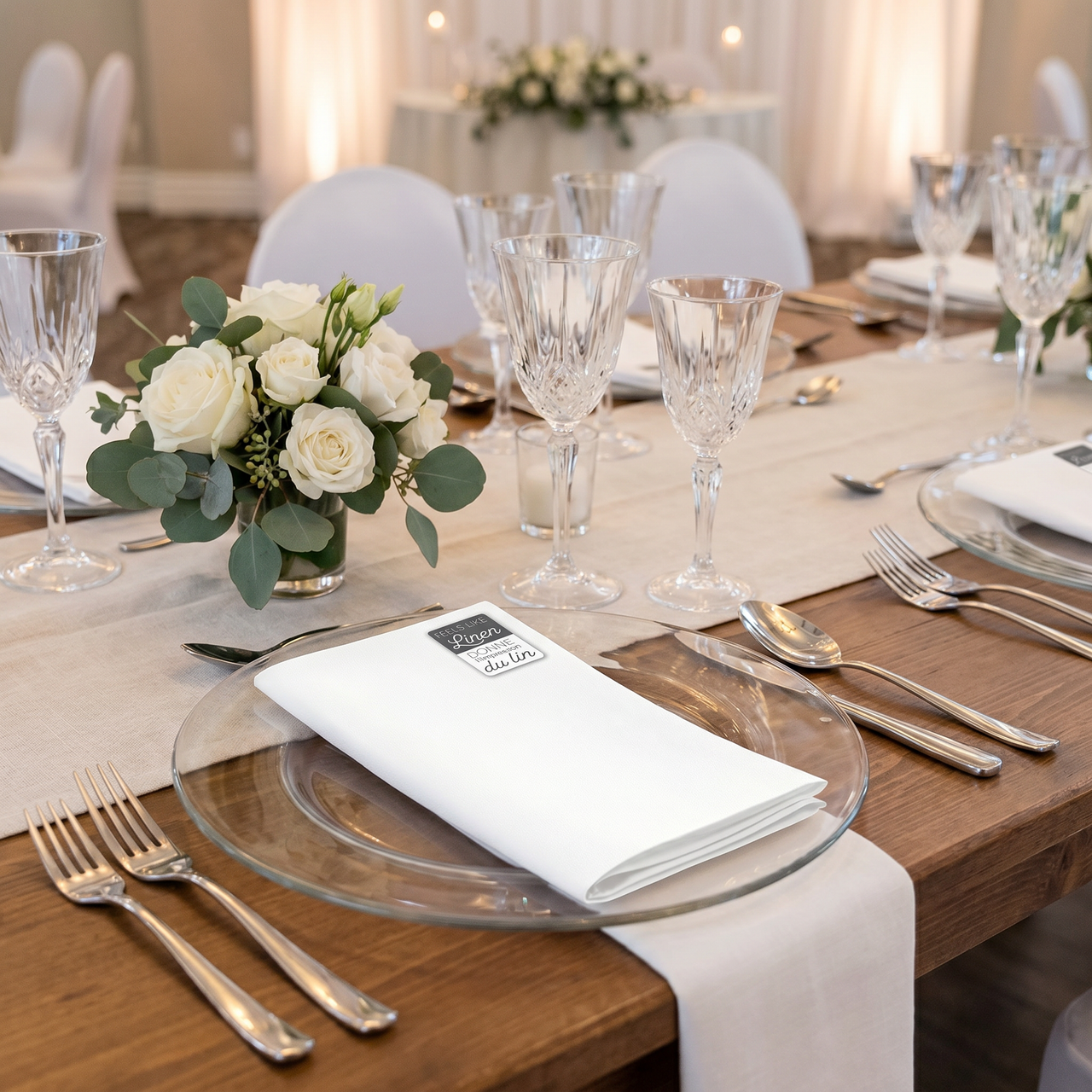 Bulk White Ultra Dinner Napkins 4" x 8" (Case of 200)