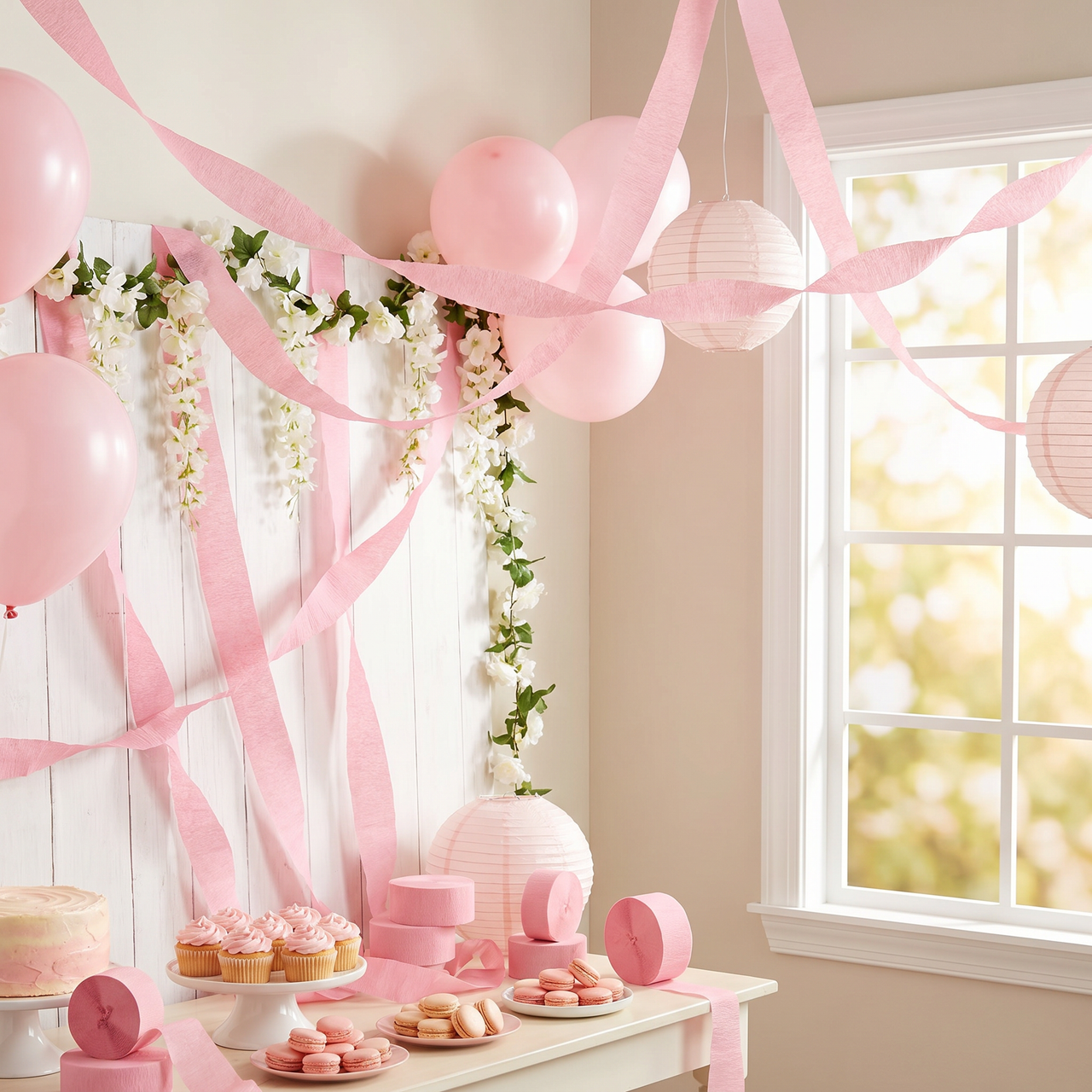 Bulk Classic Pink Crepe Streamer 81 ft (12 per Case)