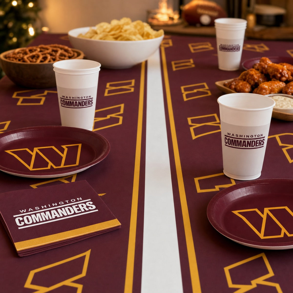Bulk Washington Commanders 8.75 Inch Paper Dinner Plate (96 per Case)