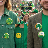 Bulk St Patricks Day Wearable Buttons (Case of 48)