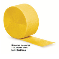 Bulk School Bus Yellow Crepe Streamer 81 ft (12 per Case)