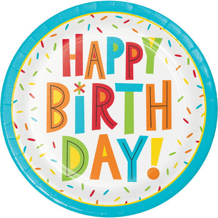 Birthday Fun Dessert Plates (Case of 96) by Creative Converting