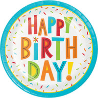 Birthday Fun Dessert Plates (Case of 96) by Creative Converting