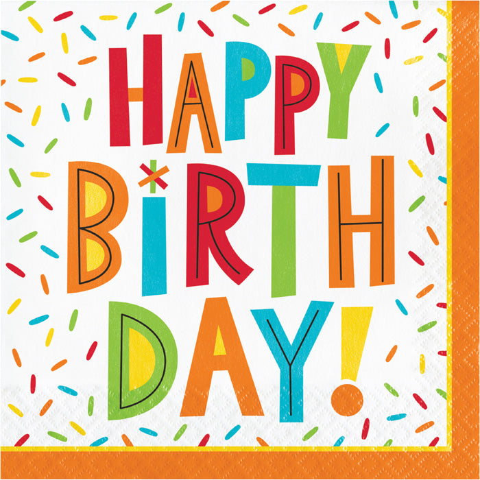 Birthday Fun Paper Luncheon Napkins (Case of 192) by Creative Converting