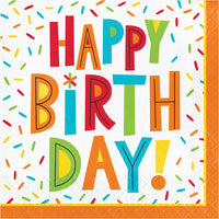 Birthday Fun Paper Luncheon Napkins (Case of 192) by Creative Converting