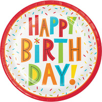 Birthday Fun Paper Dinner Plates (Case of 96) by Creative Converting