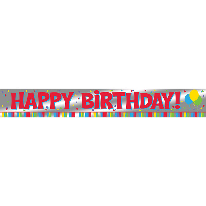 Value Friendly Happy Birthday Foil Banner (Case of 12) by Creative Converting
