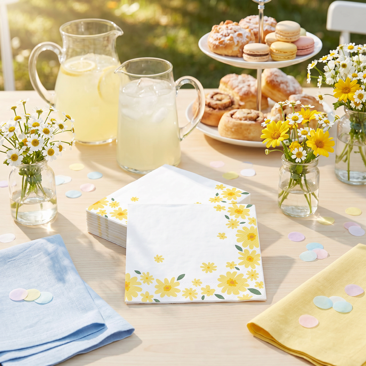 Bulk Sweet Daisy Paper Lunch Napkin (Case of 192)