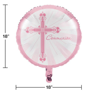 10ct Bulk Blessings Pink Metallic Balloon, Communion