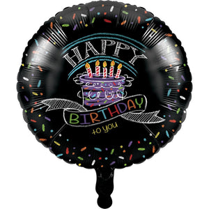 10ct Bulk Chalk Birthday Metallic Balloon