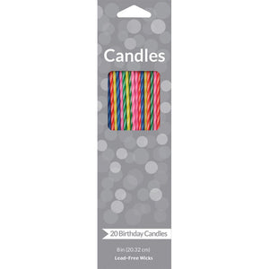 Party Candle Two Tone, 8", 20 ct by Creative Converting