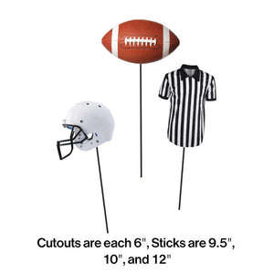 18ct Bulk Football DIY Centerpieces Sticks