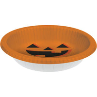 96ct Bulk Halloween Pumpkin 20 oz Paper Bowls