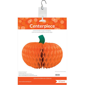 Halloween Honeycomb Centerpiece, 12" Pumpkin on sale at PartyDecorations.com