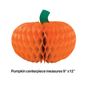 Halloween Honeycomb Centerpiece, 12" Pumpkin buy today at PartyDecorations.com