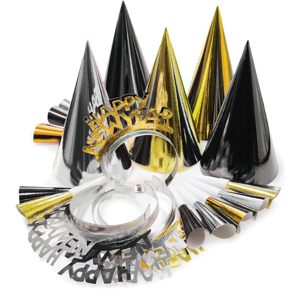 Gold And Silver New Year's Eve Party Kit by Creative Converting