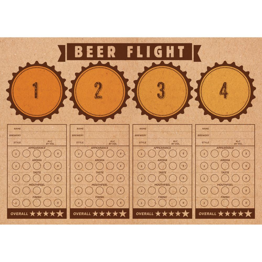 Cheers & Beers Placemat, Beer Flight (288/case)