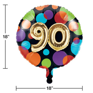 10ct Bulk Balloon Birthday Metallic Balloon 18", 90