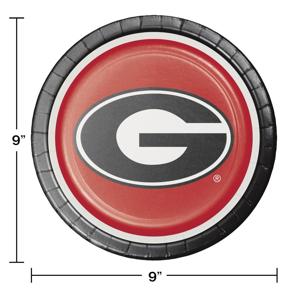 Bulk University of Georgia Paper Dinner Plates (96 per Case