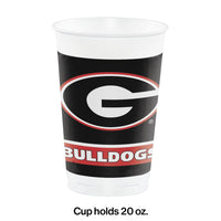 96ct Bulk University of Georgia 20 oz Plastic Cups