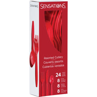 288ct Bulk Classic Red Assorted Cutlery