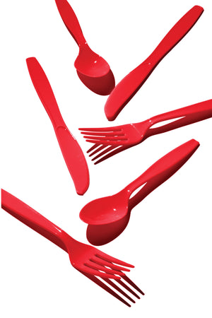 288ct Bulk Classic Red Assorted Cutlery