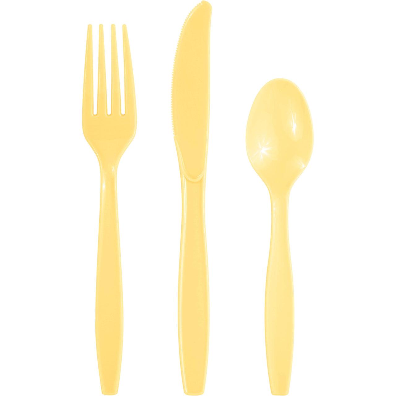 288ct Bulk Soft Yellow Assorted Cutlery